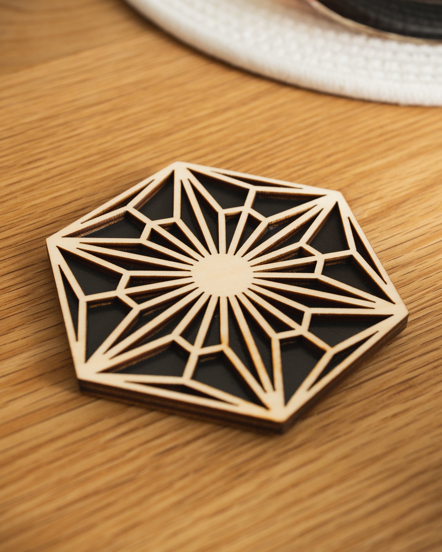 Kumiko-Inspired Drink Coasters - 4 PCS