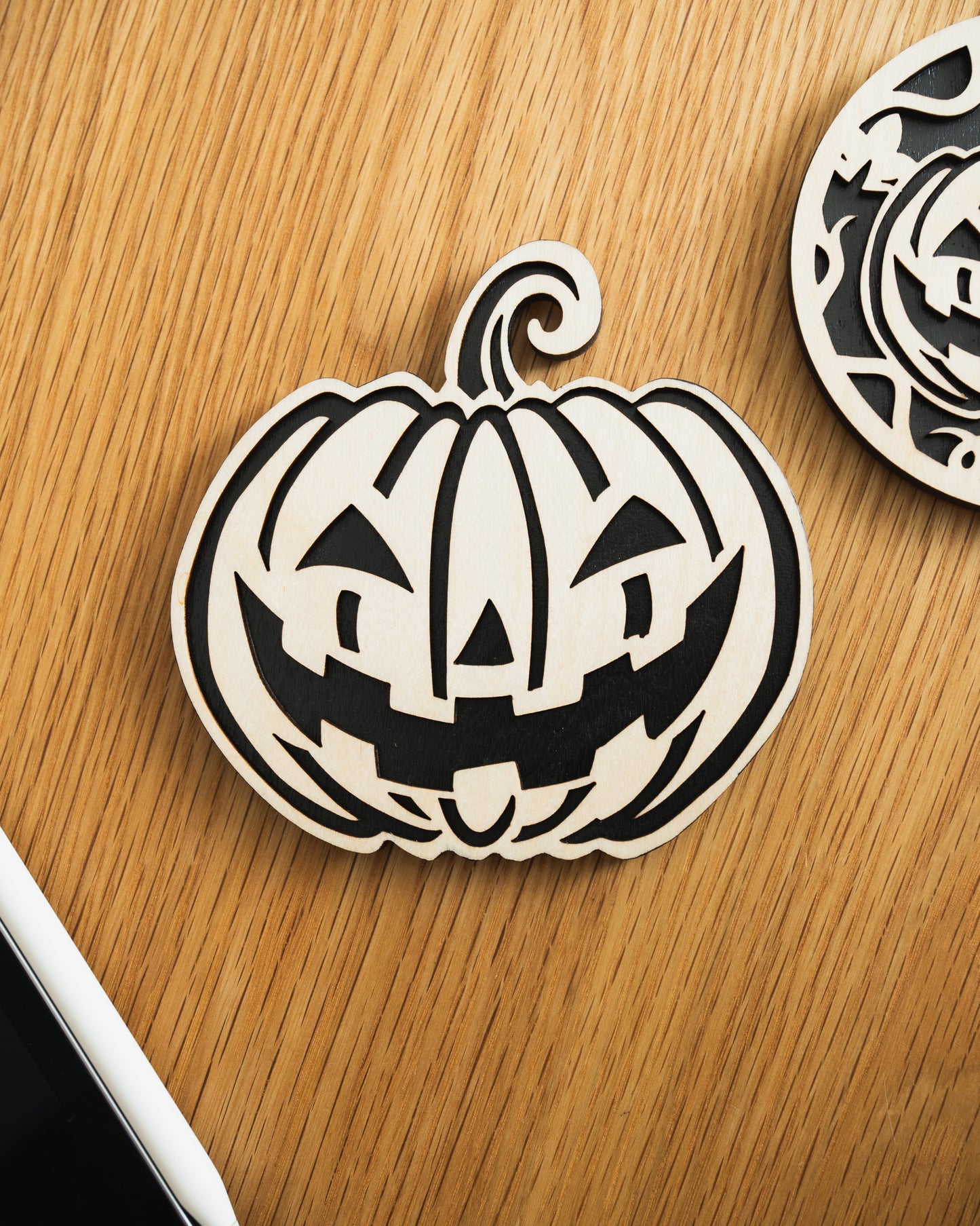 Jack-o'-lantern Drink Coaster - Pumpkin Shape