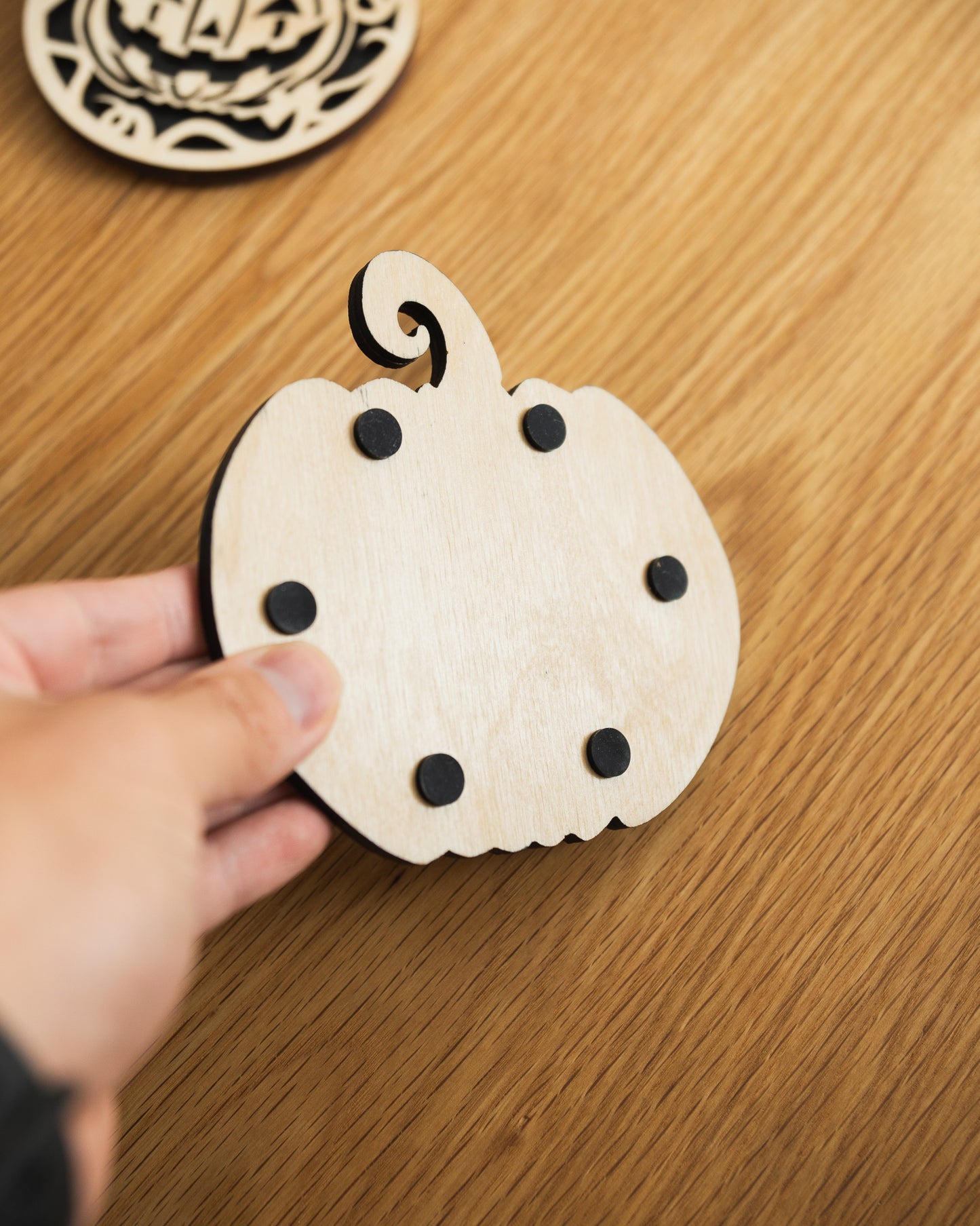 Jack-o'-lantern Drink Coaster - Pumpkin Shape